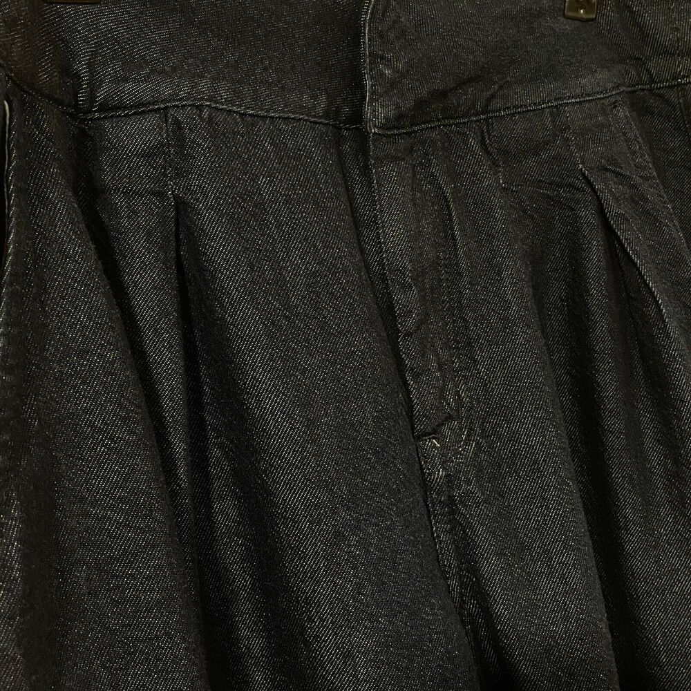 ~~ANTHROPOLOGIE Pilcro Porto 31 Pleated High Rise Tapered Jeans Dark Blue Pocket - Picture 15 of 16